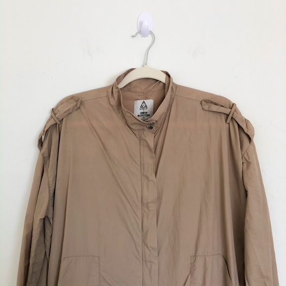 UNIF X Urban Outfitters Tan Zip Up Long Jacket - Picture 4 of 8